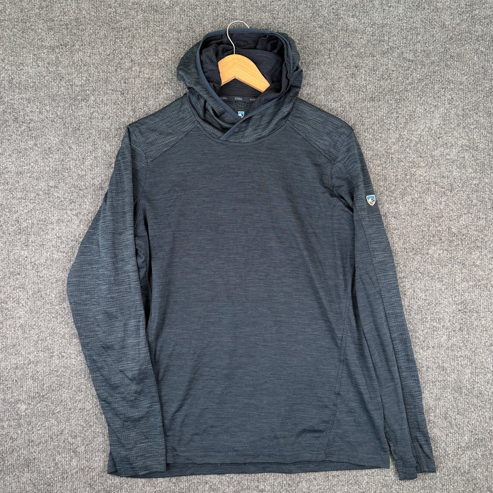 Kuhl Engineered Hoodie Mens M Blue Pullover Stretch Performance Sun Hiking 7511